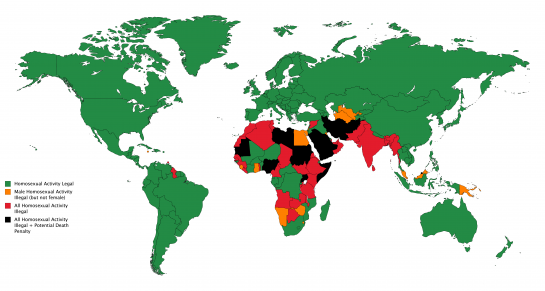 This Map Shows Where It Is Still Illegal To Te Gay - Tony Mapped It