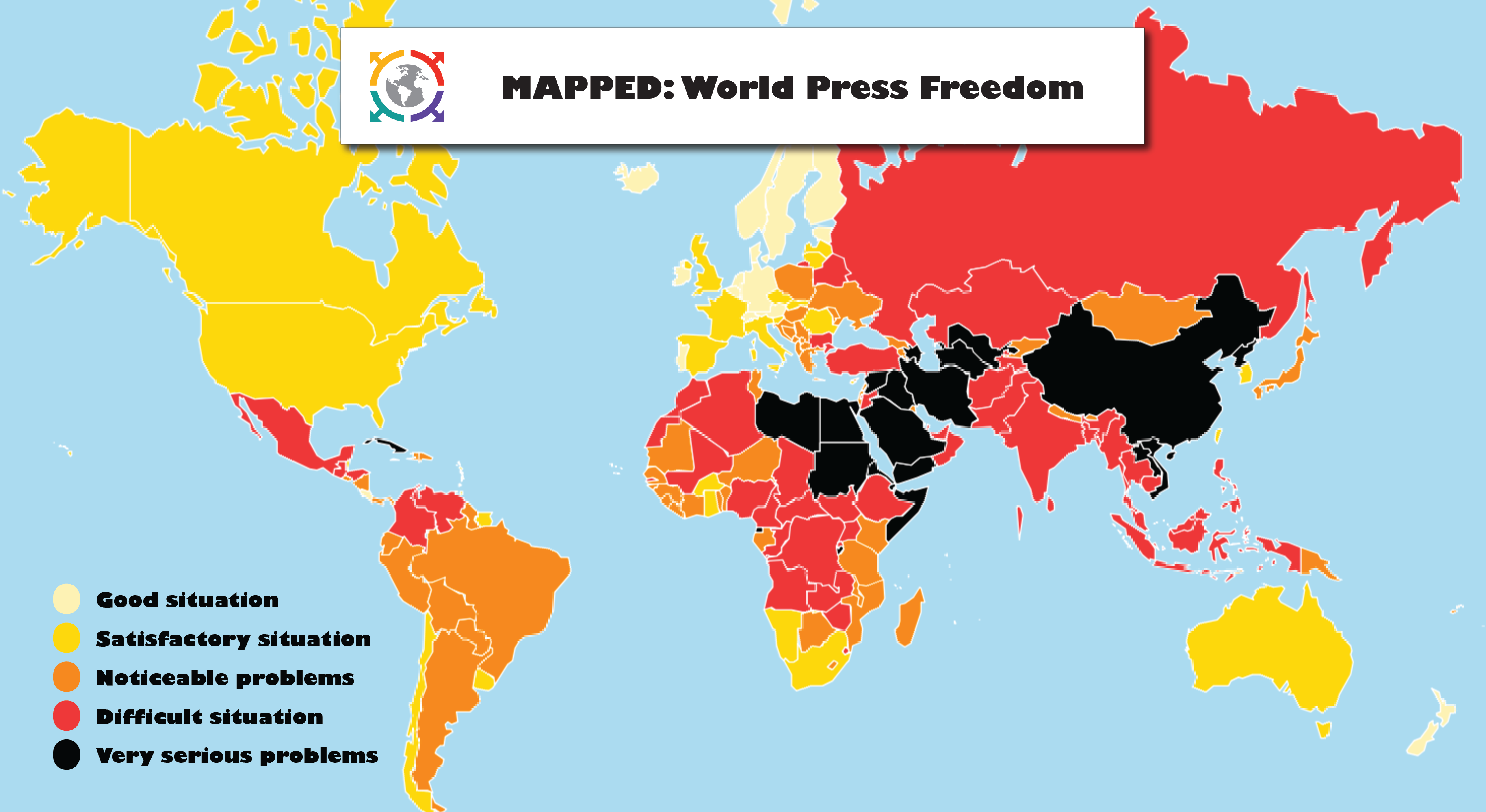 This Map Shows The World Press Freedom Tony Mapped It