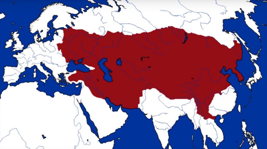 The Mongol Empire Of Genghis Khan Watch The Rise And Fall Tony Mapped It   Mongol Empire Map Genghis Khan 1024x573 