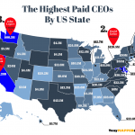 This map shows the highest paid ceo per us state in 2018