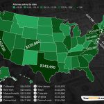 Map Of The Top 10 Highest Attorney Salaries By US State