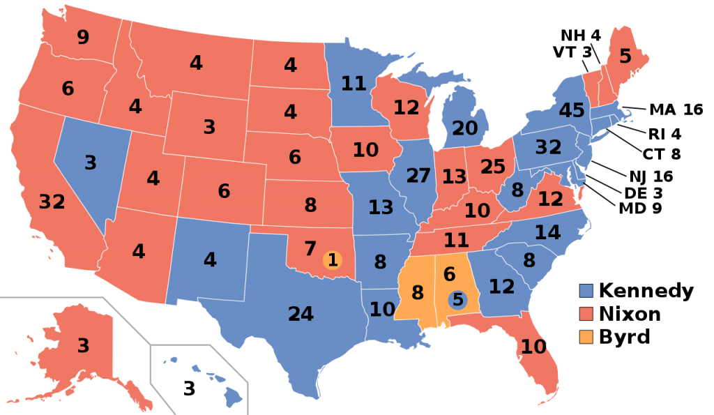 1960 Electoral Map