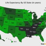 This Map Shows The Life Expectancy USA By US State