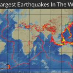 this map shows the 20 largest earthquakes in the world history