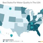 This map shows the best states water quality in the usa